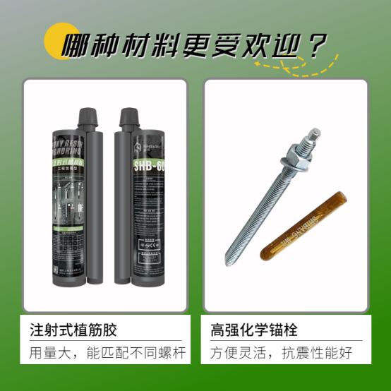 植筋膠和化學錨栓，哪個更受歡迎？